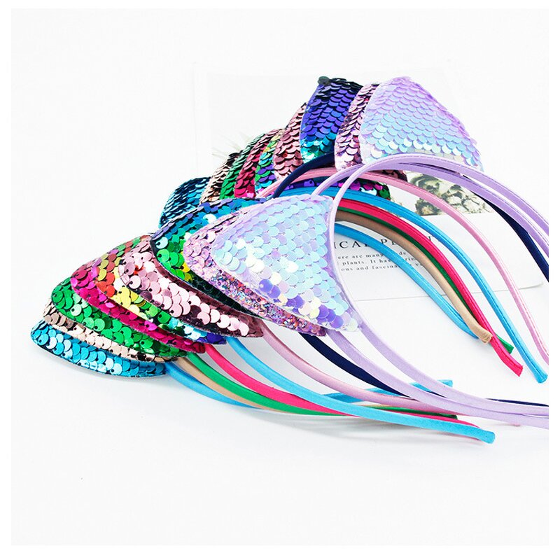 Headband Manufacturer - Fashion Flip Fish Scale Headband Children's Holiday Cartoon