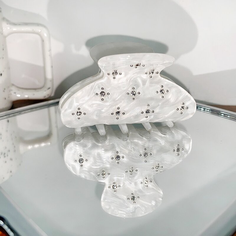 Hair Clip Manufacturer - High-End Diamond Luxury Flower Acrylic Personalized Simple