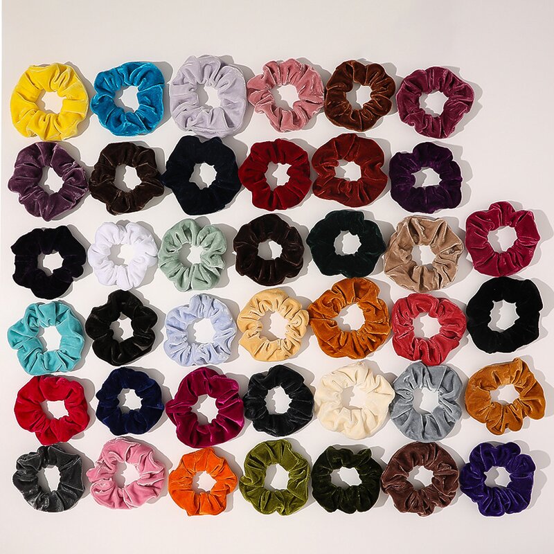 Scrunchies Manufacturer - Bulk Soft Elastic Hair Band Fuzzy Plush Fluffy Velvet
