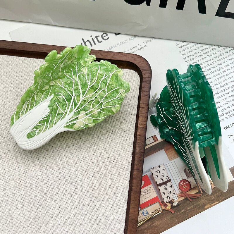 Hair Clamp Manufacturer - 10.5cm Large Sweet Acetate Food Cabbage Vegetables Hair Claws