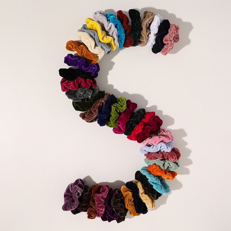 Scrunchies Manufacturer - Bulk Soft Elastic Hair Band Fuzzy Plush Fluffy Velvet