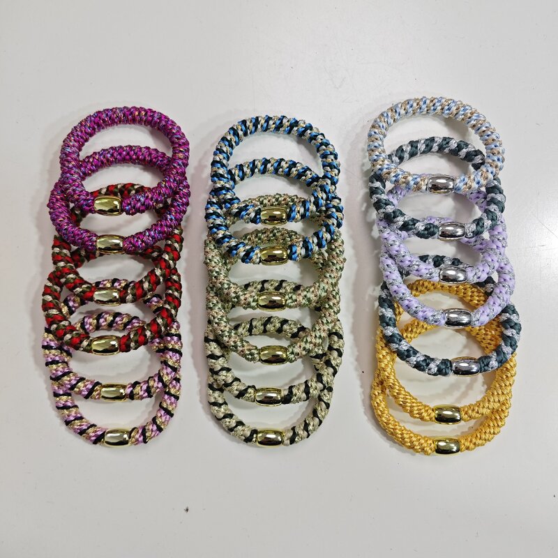 Hair Ties Manufacturer - Wholesale Bulk Custom Colorful Woven Rope Elastic Rubber Bead