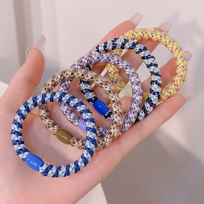 Hair Ties Manufacturer - Wholesale Bulk Custom Colorful Woven Rope Elastic Rubber Bead