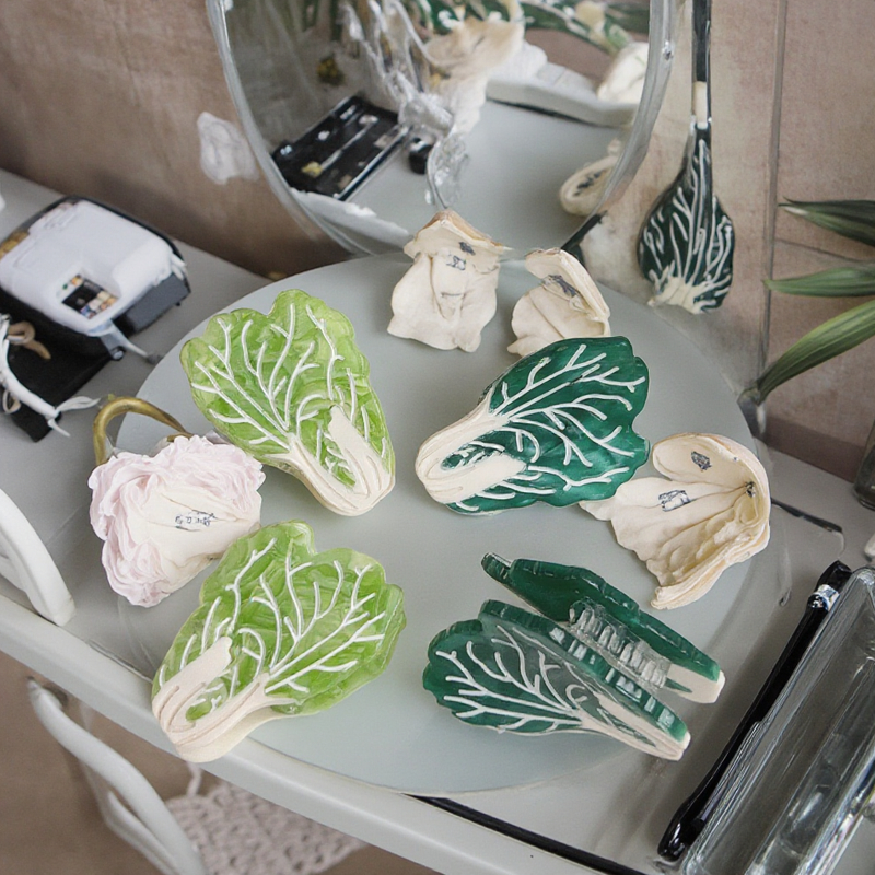 Hair Clamp Manufacturer - 3.5cm Small Mini Acetate Food Cabbage Vegetables Hair Claws