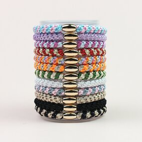 Hair Ties Manufacturer - Custom No Damage Thick Ropes Stretchy Elastic Bead Braided