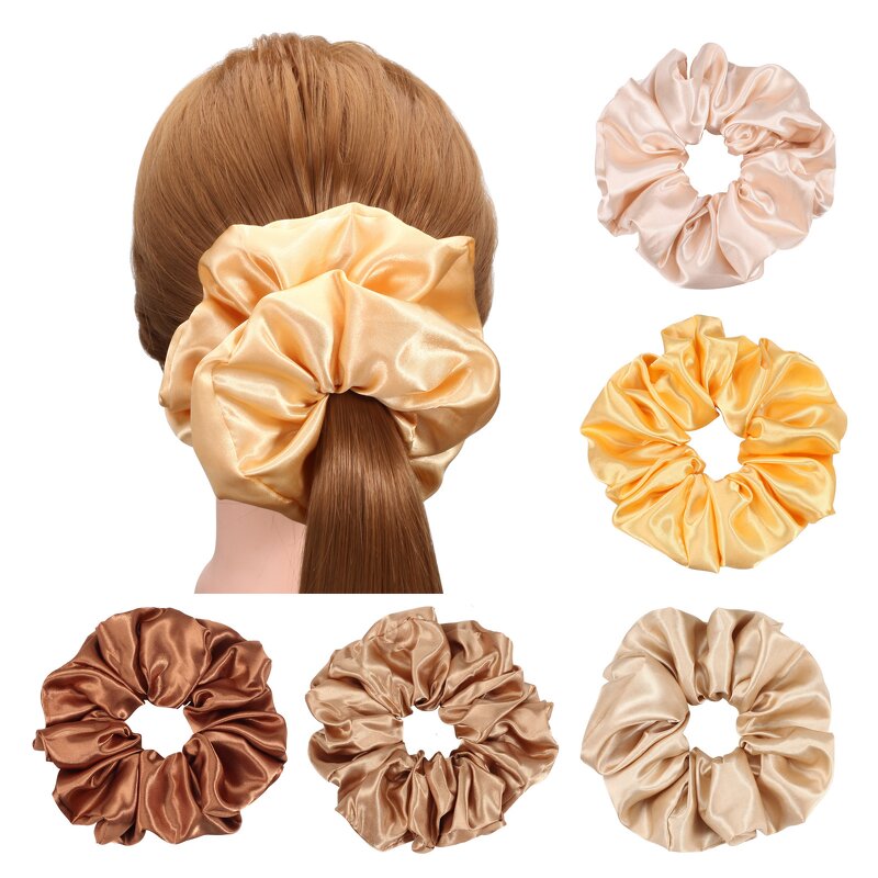 Scrunchies Manufacturer - Wholesale Large XXXL Stretchy Glossy Satin