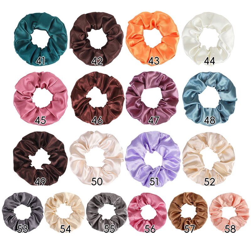 Scrunchies Manufacturer - Custom Women Summer Glossy French Satin for Girls