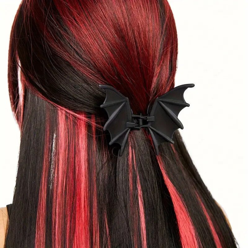 Hair Clamp Manufacturer - 2025 Halloween Matte Jaw Large Bat Wings Frosted Alloy