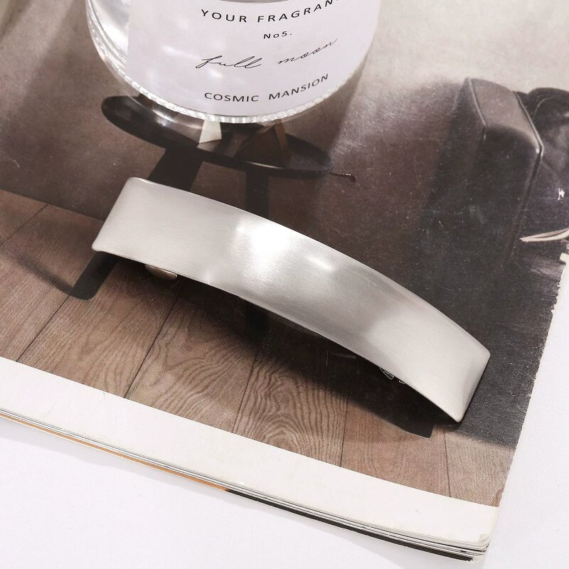 Hair Barrette Manufacturer - Custom Spring Femme Rectangle Snap Clip Side Bang