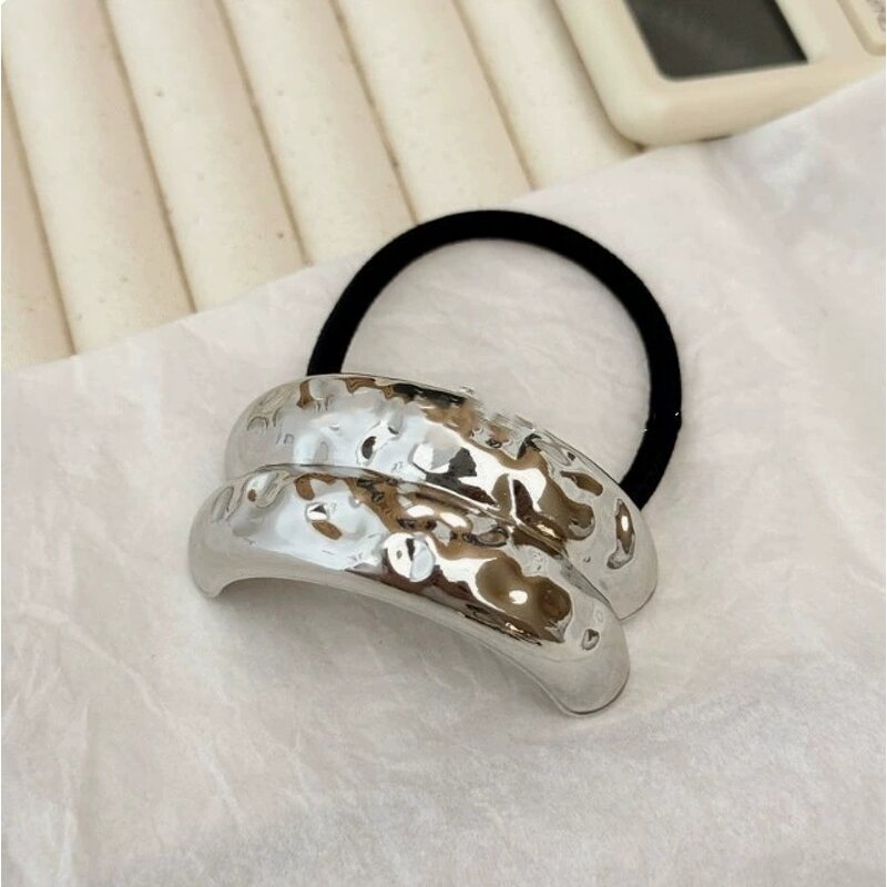 Hair Ties Manufacturer - Women Ponytail Elastic Buckle Rope Alloy Jewelry Black Pony