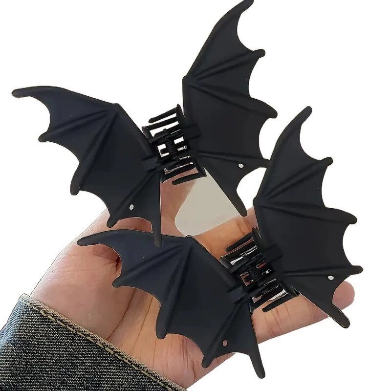 Hair Clamp Manufacturer - 2025 Halloween Matte Jaw Large Bat Wings Frosted Alloy