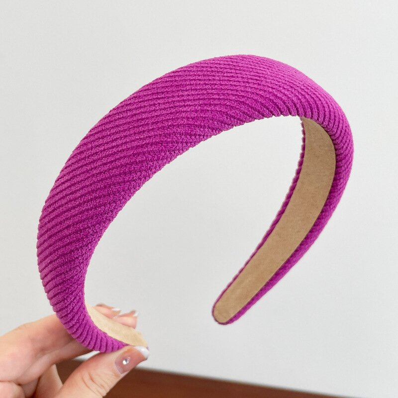 Hair Band Manufacturer - Wholesale Custom Pink Makeup Sponge Padded Crochet Tweed