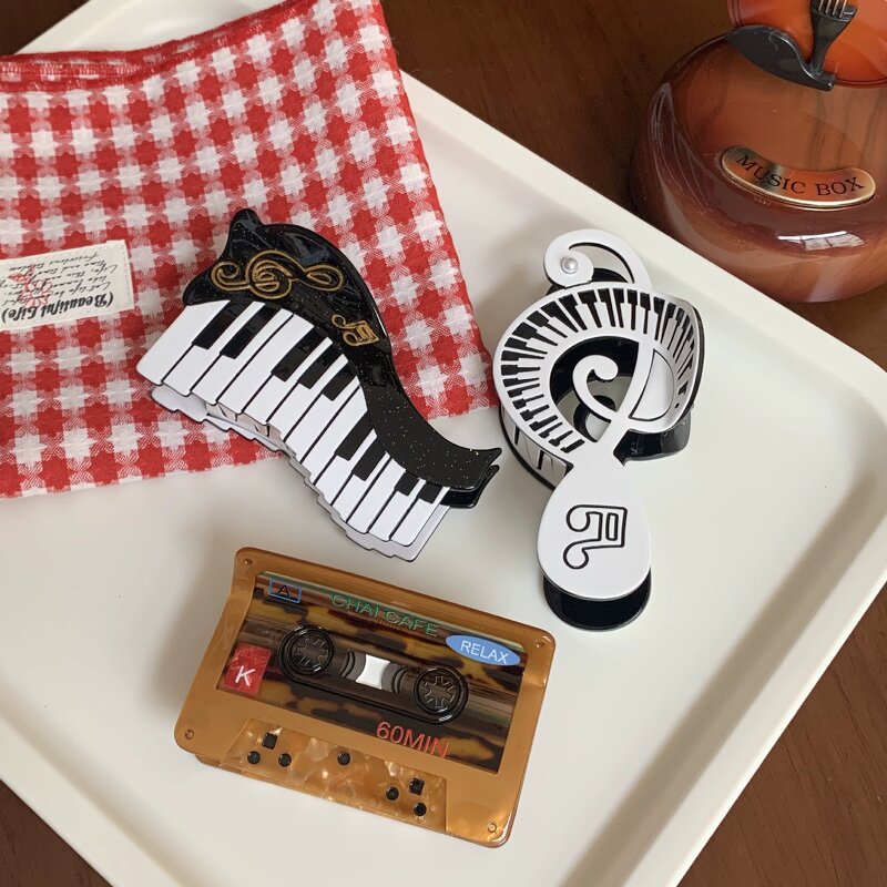 Hair Clamp Manufacturer - Large School Cute Horns Violin Guitar Piano Acetate Organ