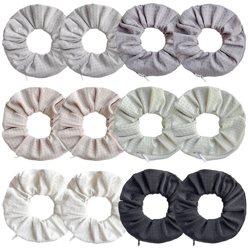 Hair Ties Manufacturer - Plain Dot Checker Storage Bun Holders Zip Pocket Plaid Nylon