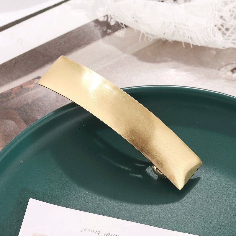 Hair Barrette Manufacturer - Custom Spring Femme Rectangle Snap Clip Side Bang