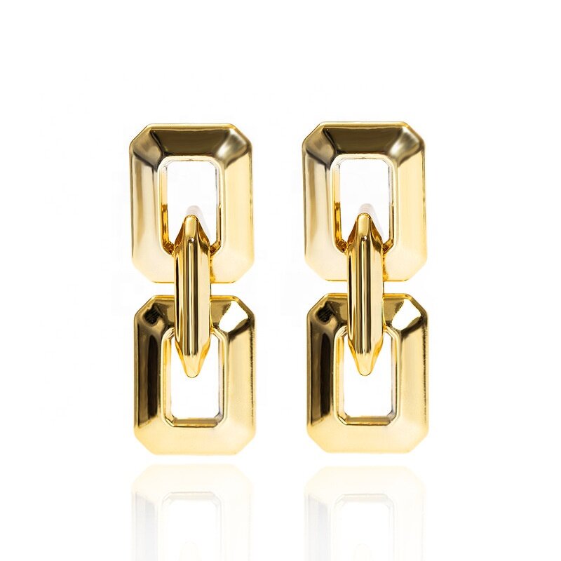 Earrings Manufacturer - European and American Korean Fashion Simple Design Gold