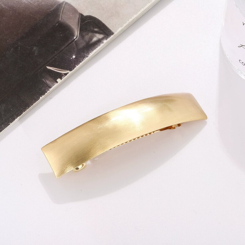 Hair Barrette Manufacturer - Custom Spring Femme Rectangle Snap Clip Side Bang
