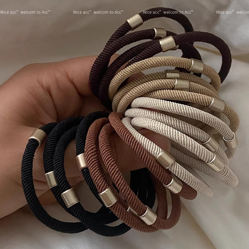 Hair Ties Manufacturer - Women Korean Style Elastic Bulk Simple Durable Ponytail