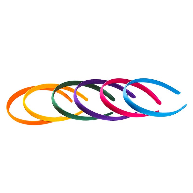 Head Band Manufacturer - Wholesale 2cm Wide Women Kids Little Girls Satin Diy Plastic