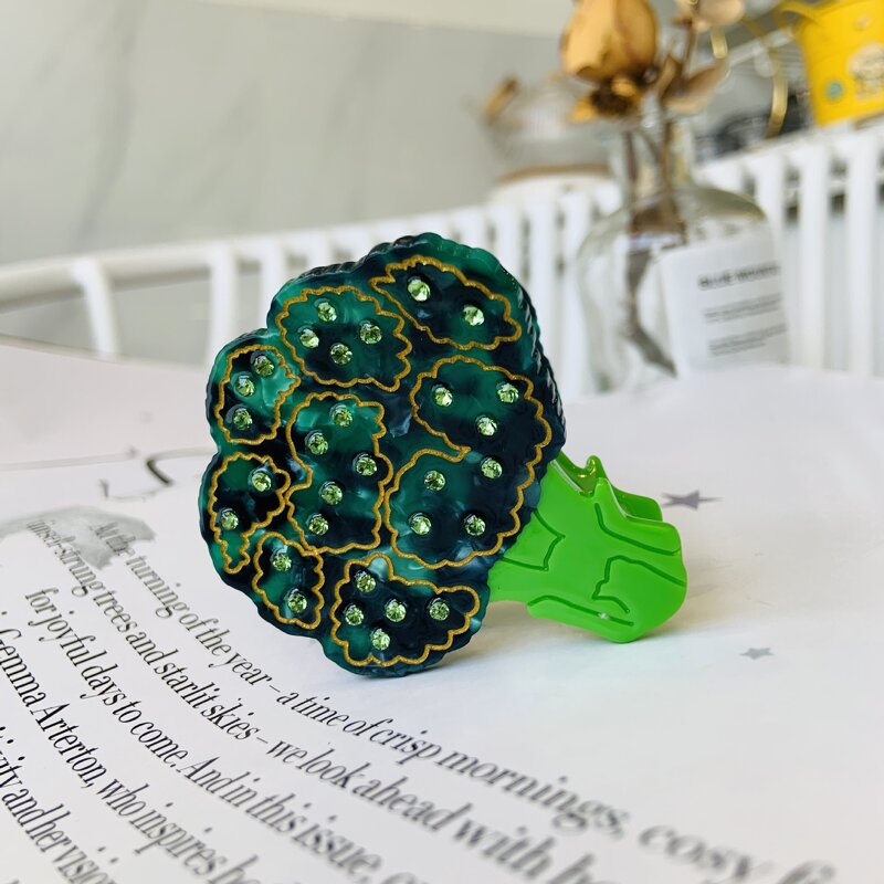 Hair Clamp Manufacturer - Medium Cabbage Funky Pumpkin Rhinestone Acetate Food Mushroom