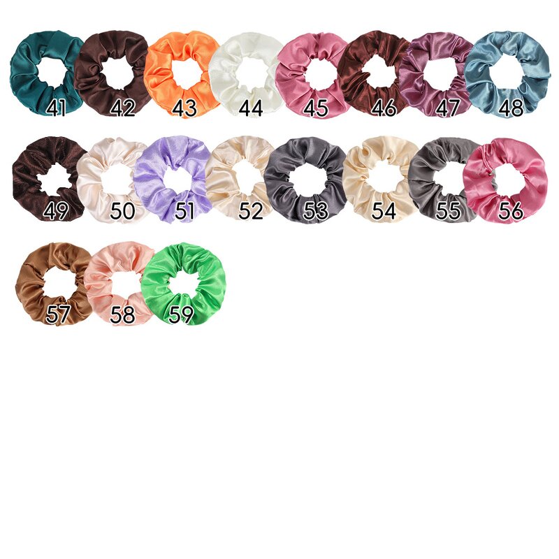 Scrunchies Manufacturer - Custom Women Summer Glossy French Satin for Girls