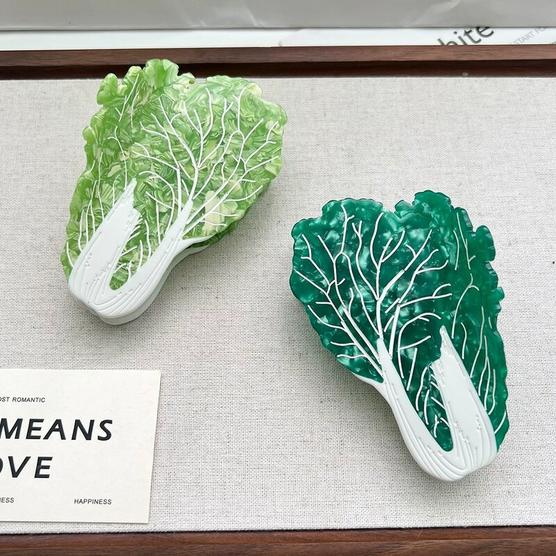 Hair Clamp Manufacturer - 10.5cm Large Sweet Acetate Food Cabbage Vegetables Hair Claws