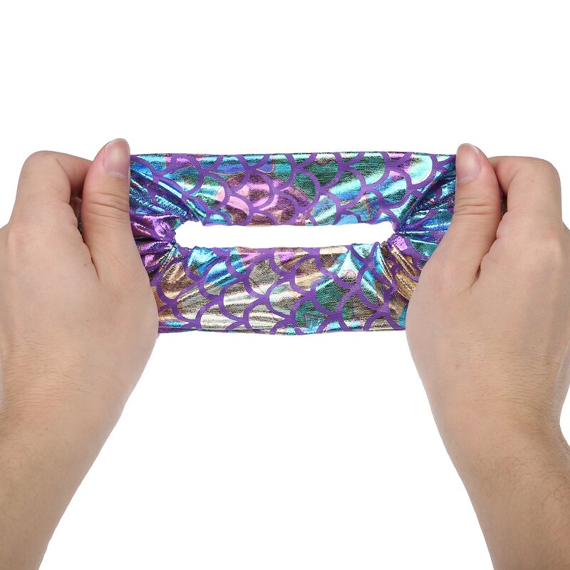 Scrunchies Manufacturer - Wholesale Laser Metallic Mermaid Leather Checker Reflective