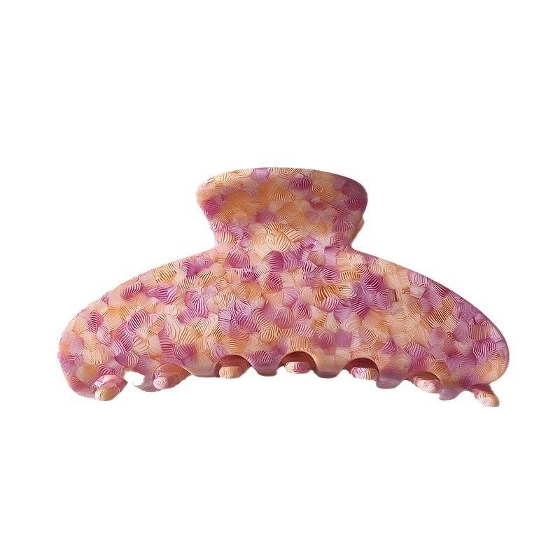 Hair Claw Manufacturer - Custom 10cm Large Ponytail Holder Dot Jaw Flat Horn Marble