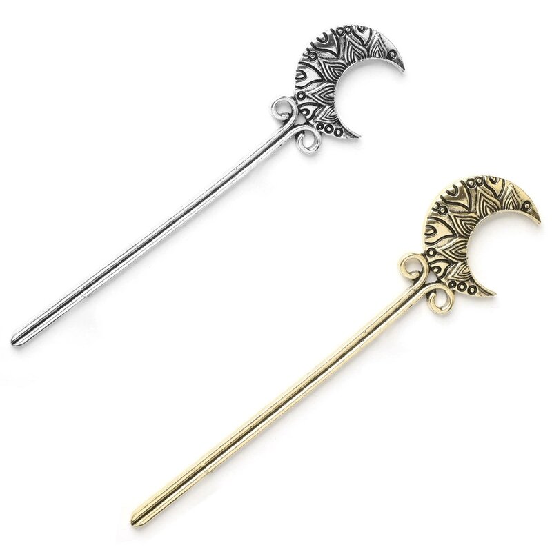 Hair Chopstick Manufacturer - Retro Vintage Witch Sliver Gold Alloy Animal Viking