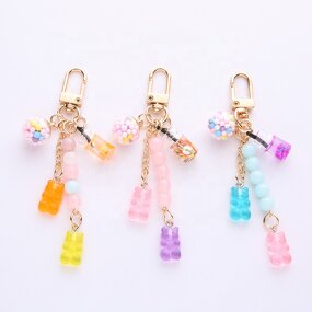 Keychain Manufacturer - Wholesale Cartoon Cute Candy Jewelry Acrylic Resin Cup Bottle