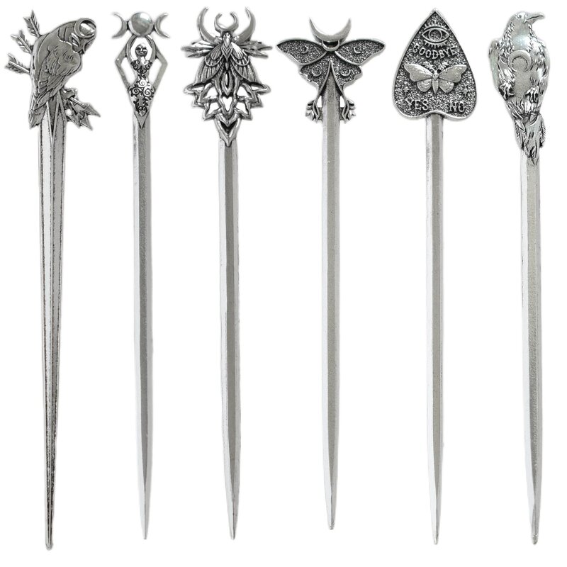 Hair Chopstick Manufacturer - 2025 Trendy Vintage Bat Sliver Black Alloy Animal