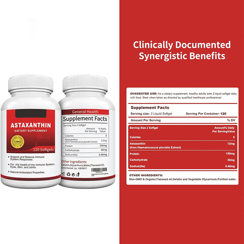 Astaxanthin Soft Capsule Manufacturer - Manufacturer OEM Customized Herbal
