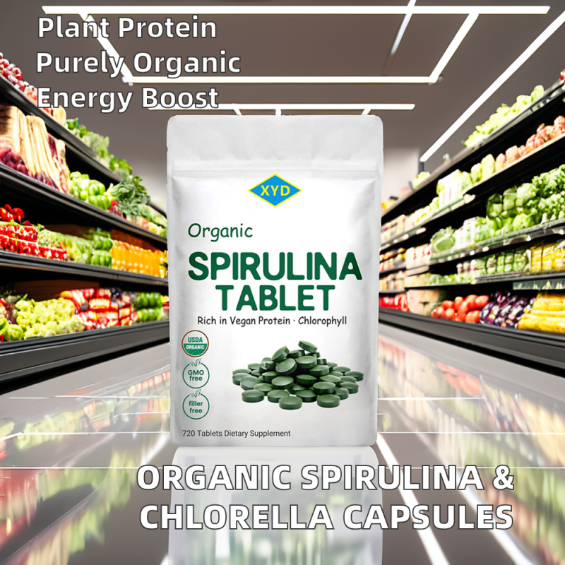Spirulina Capsules Manufacturer - Organic Premium 720 Tablets Non-GMO Vegan