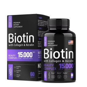 Vegan Hair Supplement Manufacturer - Amazon Hot Selling Keratin Biotin Collagen