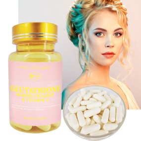 Collagen Whitening Capsules Factory - 100% Organic 1000mg GSH Whitening
