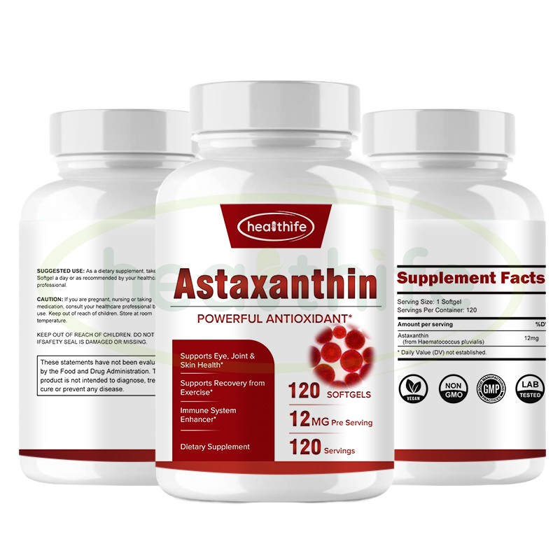 Astaxanthin Softgels Manufacturer - Healthife 12MG 10% Antioxidant Capsules