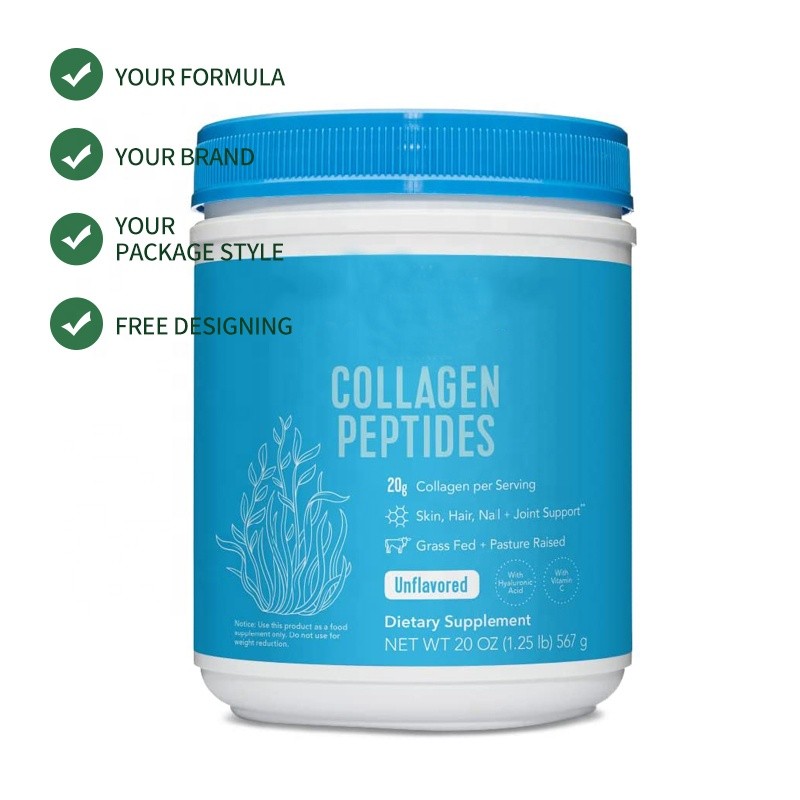 Hydrolyzed Collagen Powder Manufacturer - Customize 100% Jar Box Packing