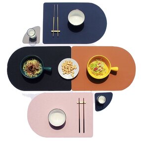 PU Placemat Set Manufacturer - Luxury Double Side Food Grade Soft Non-slip Silicone Heat Resistant and Coaster