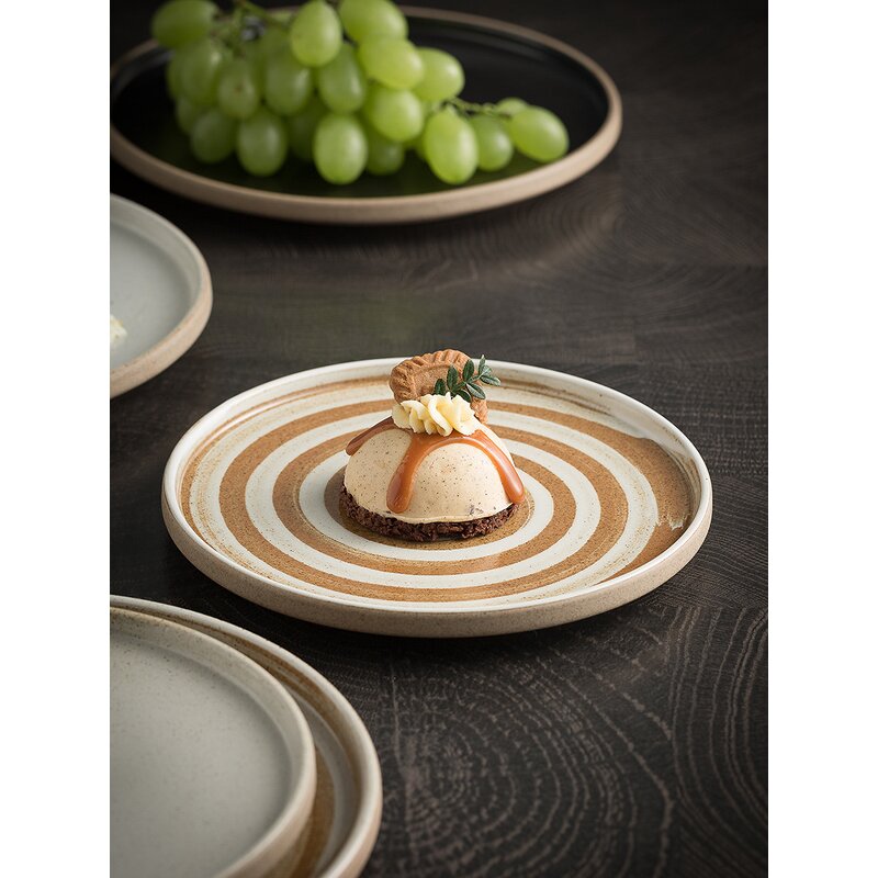 Stoneware Dinner Plate Manufacturer - Vintage Matte Steak Kitchen Ceramic Crockery Dessert Serving for Restaurant