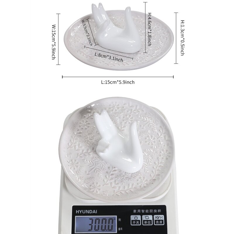 Ceramic Jewelry Tray Manufacturer - White Hand Shape Disc Sage Peruvian Wood Holy Wood Incense for Home Decorations