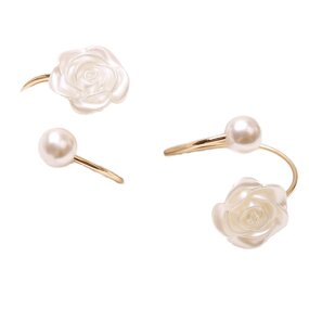 Napkin Ring Manufacturer - Valentine Wedding Pearl Rose Flower Shape Dinner Table Decorative Metal Holder for Party