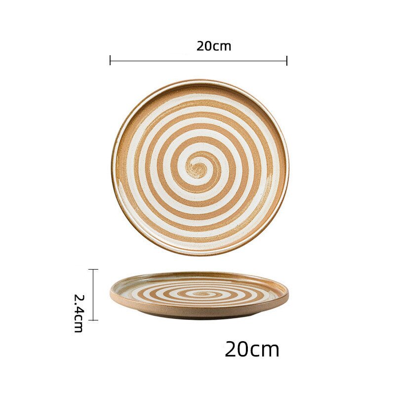 Stoneware Dinner Plate Manufacturer - Vintage Matte Steak Kitchen Ceramic Crockery Dessert Serving for Restaurant