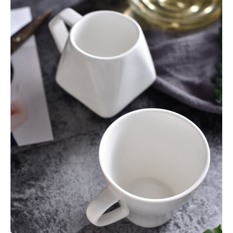 Ceramic Coffee Mug Manufacturer - Modern White Unique Porcelain for Home Restaurant Cafe