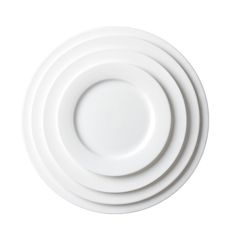 Porcelain Plate Manufacturer - Custom Logo Printed White 8 Inch Eco-Friendly for Party Home Restaurants Hotels