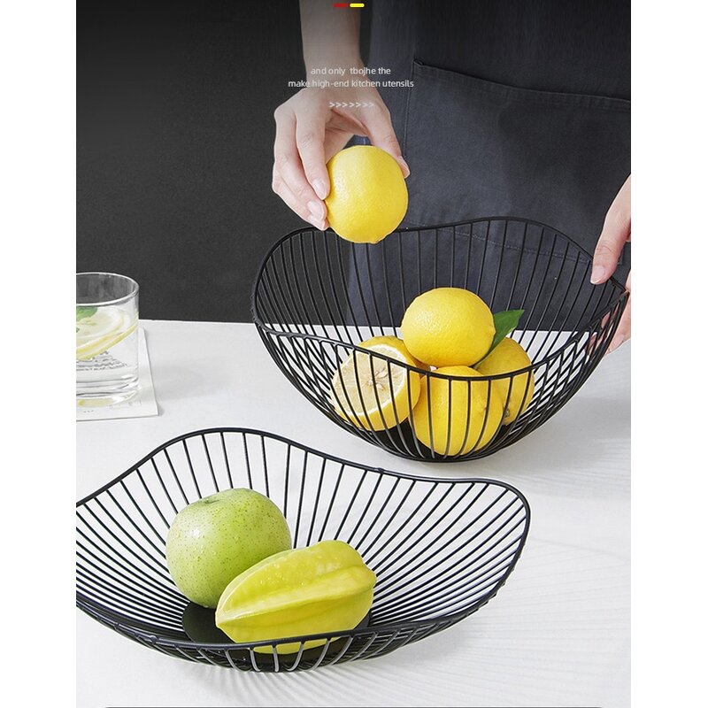 Iron Art Fruit Dish Manufacturer - Nordic Style Simple Storage Basket Creative for Living Room Snacks Household
