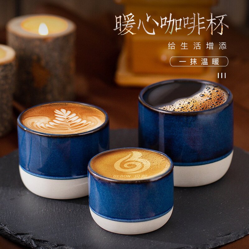 Ceramic Coffee Cup Manufacturer - Japanese Style Kiln Change Porcelain Latte Mugs Without Handle