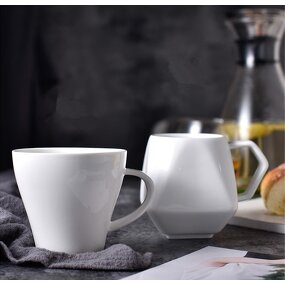 Ceramic Coffee Mug Manufacturer - Modern White Unique Porcelain for Home Restaurant Cafe
