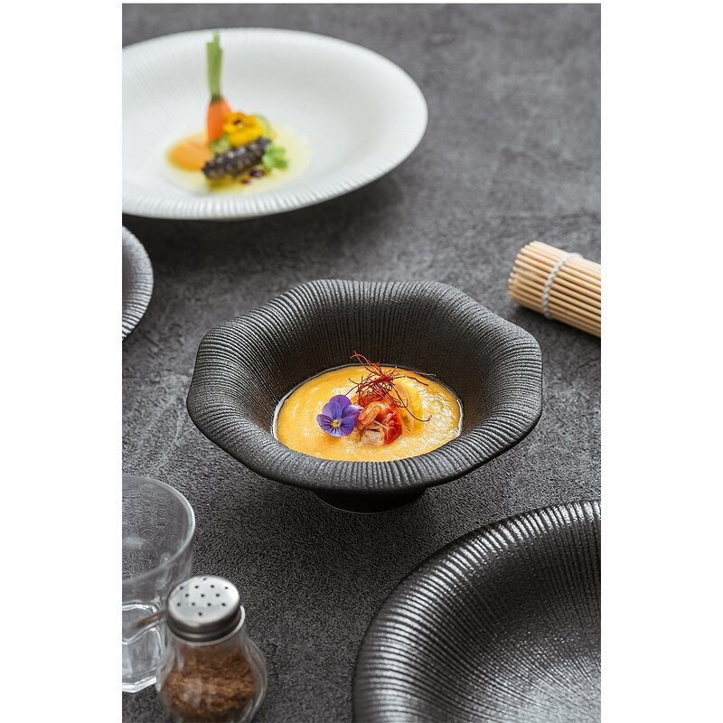 Porcelain Soup Plate Manufacturer - Fancy European Unique Deep Dessert White Ceramic Salad Bowl for Restaurant
