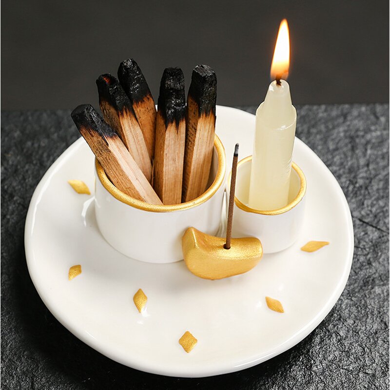 Ceramic Incense Burner Manufacturer - Sandalwood Aromatic for Palo Santo Meditation