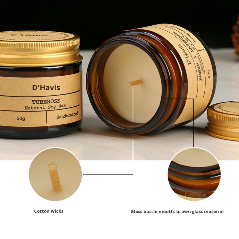 Soy Wax Candle Manufacturer - Home Decor Handmade Aromatherapy Glass Fragrance Souvenir Scented with Lid for Christmas Gifts